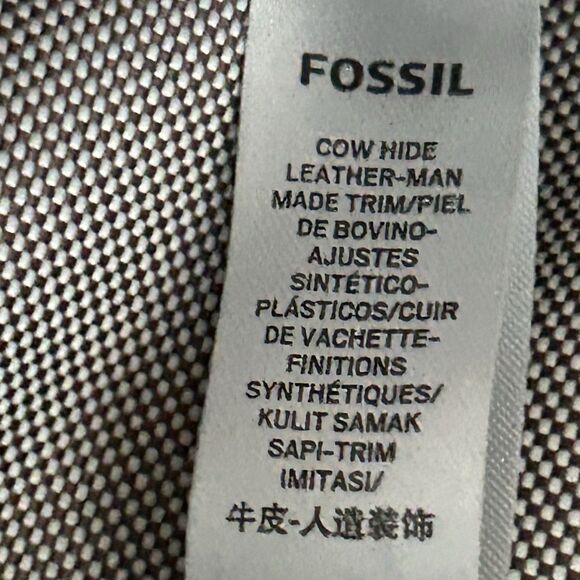 Fossil Maya Large Hobo Brown Cow Hide Leather Crossbody Bag ZB7617 - Picture 14 of 14